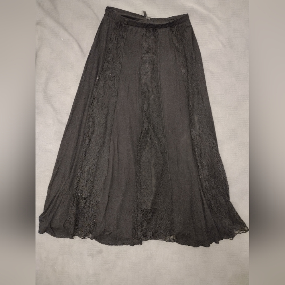 Vintage Black Maxi Skirt